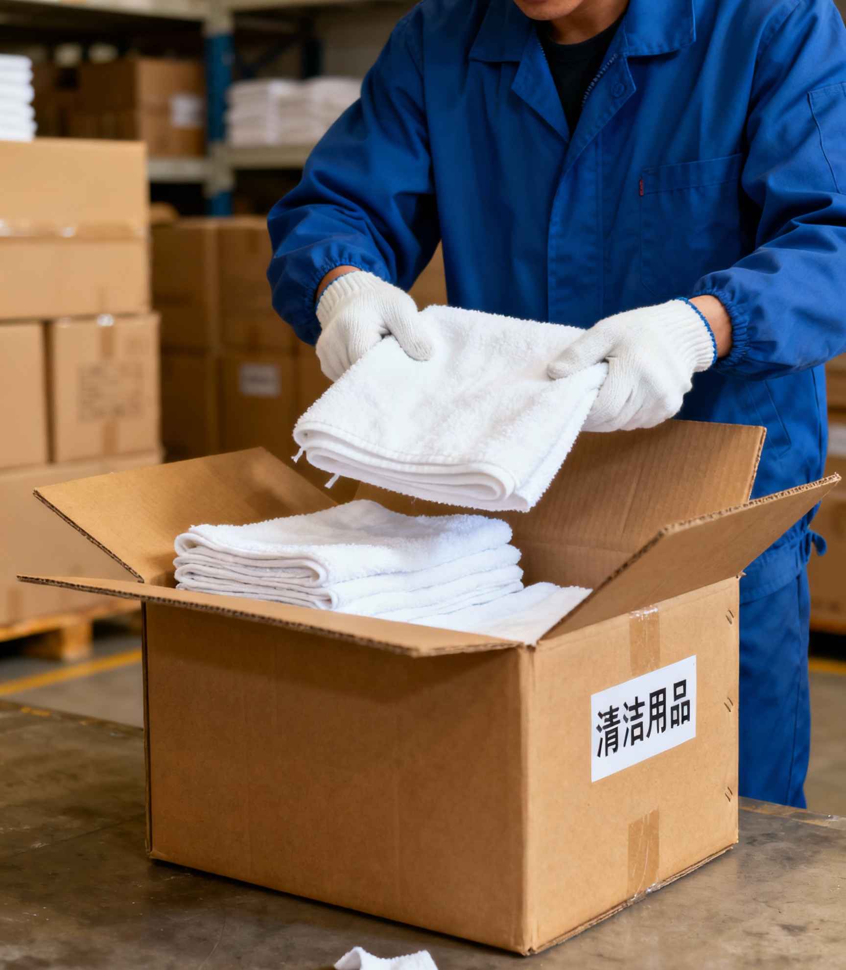 jimeng-2025-11-06-7086-工人正在将毛巾打包装箱 (1).png