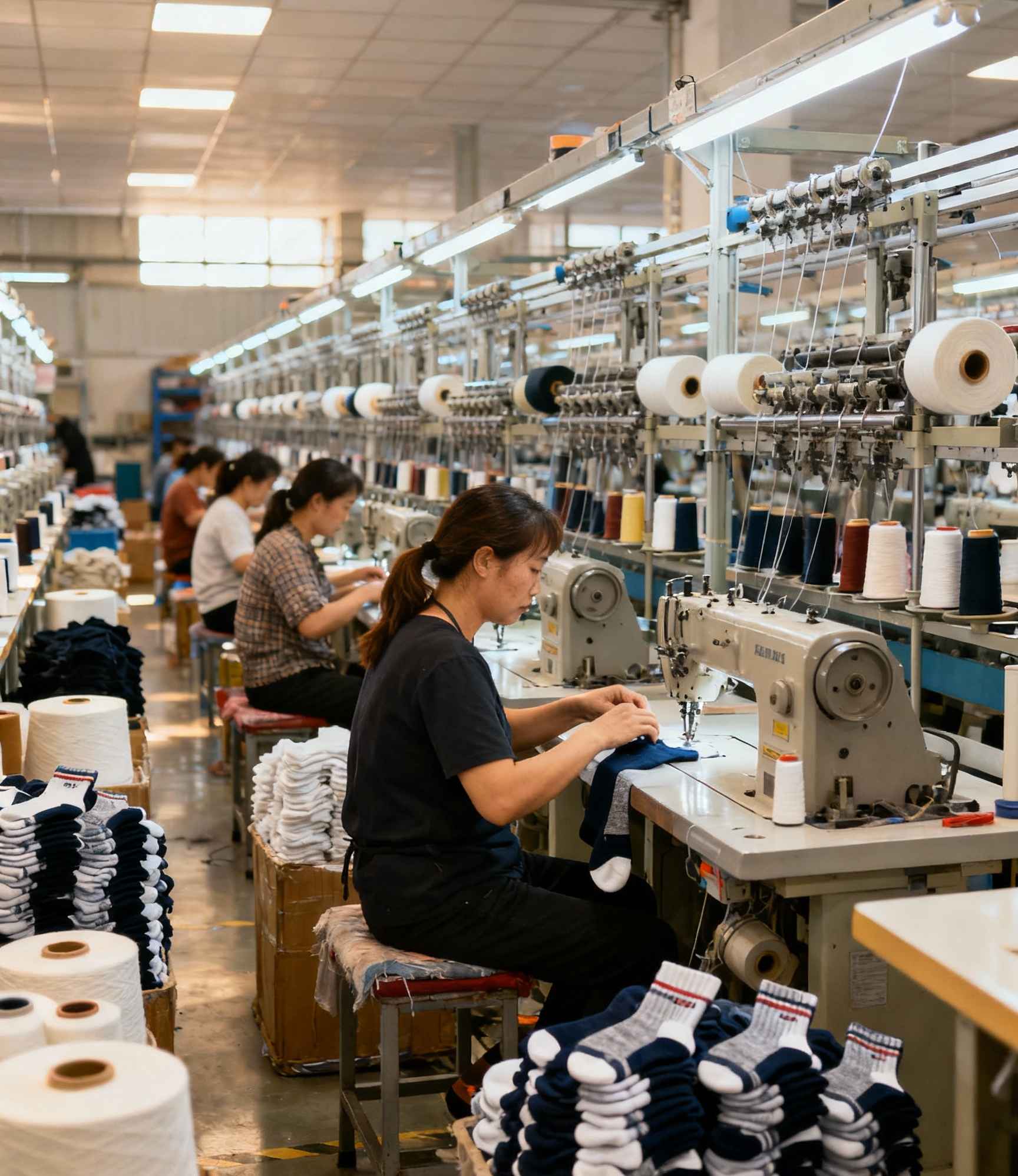 jimeng-2025-11-07-3367-工人们正在明亮的工厂里生产袜子 (1).png