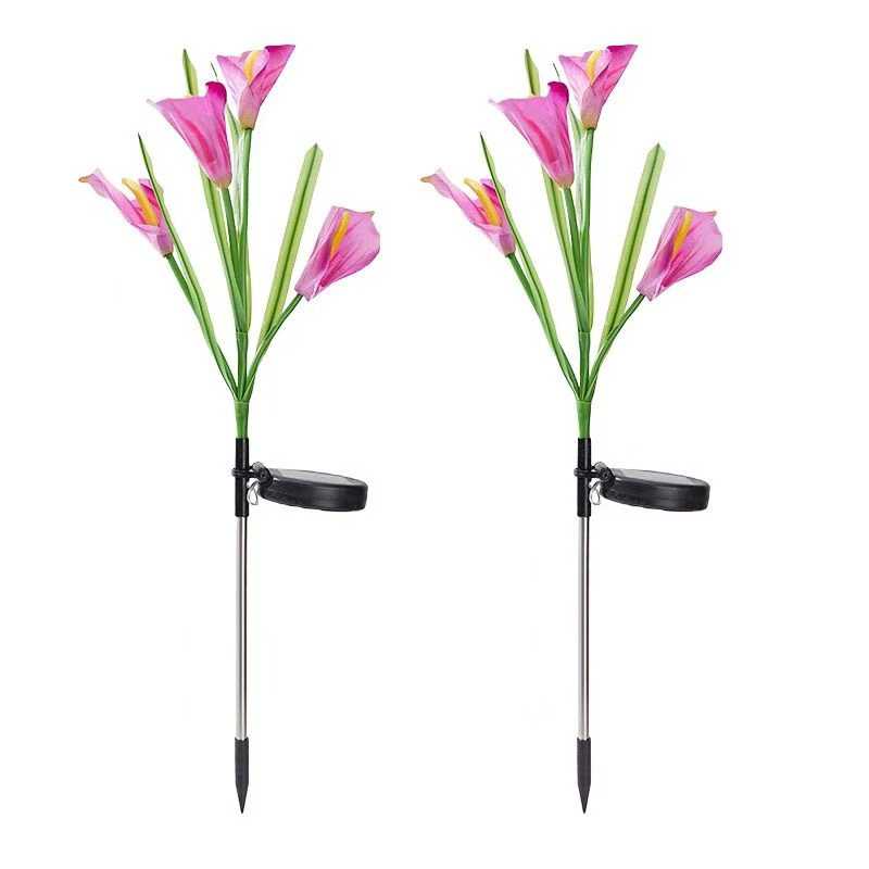 太阳能地插马蹄莲灯