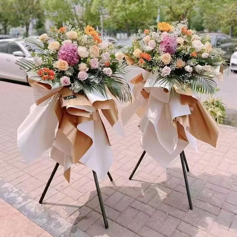 开业花篮三角花架